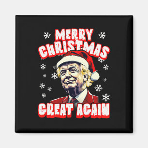 Aimant Joyeux Noël grand à nouveau Noël Trump Père Noël T