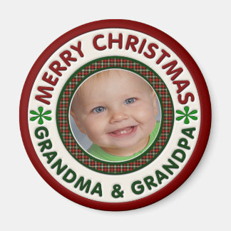 Aimant Joyeux Noël grand-mère et grand-père Photo