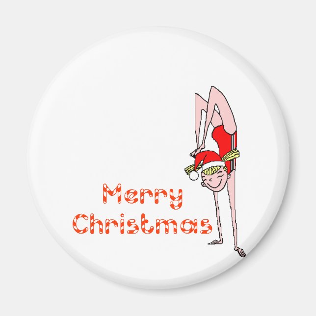 Aimant Joyeux Noël Gymnastique (Devant)
