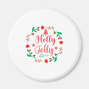 Aimant Joyeux Noël Holly Jolly