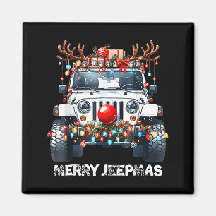 Aimant Joyeux Noël Jeepmas Guirlande Renne Noël 