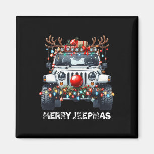 Aimant Joyeux Noël Jeepmas Guirlande Renne Noël 