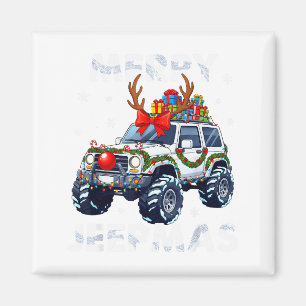 Aimant Joyeux Noël Jeepmas Guirlande Renne Noël Drôle