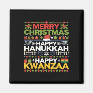 Aimant Joyeux Noël Joyeux Hanoukka Joyeux Kwanzaa 17
