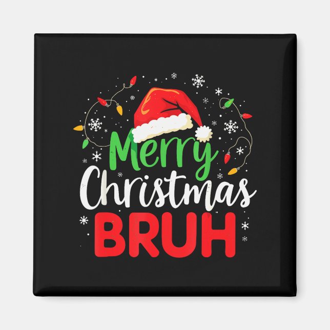 Aimant Joyeux Noël mec drôle style de mème festif  (Devant)