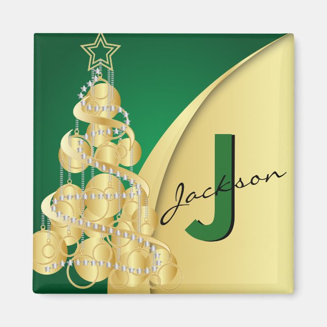 Aimant Joyeux Noël Monogramme (Devant)