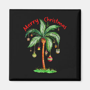 Aimant Joyeux Noël Palmier Hawaï Hawaïen Tropical