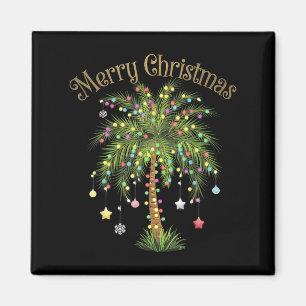 Aimant Joyeux Noël Palmier Lumière Hawaïen Trocal Ch