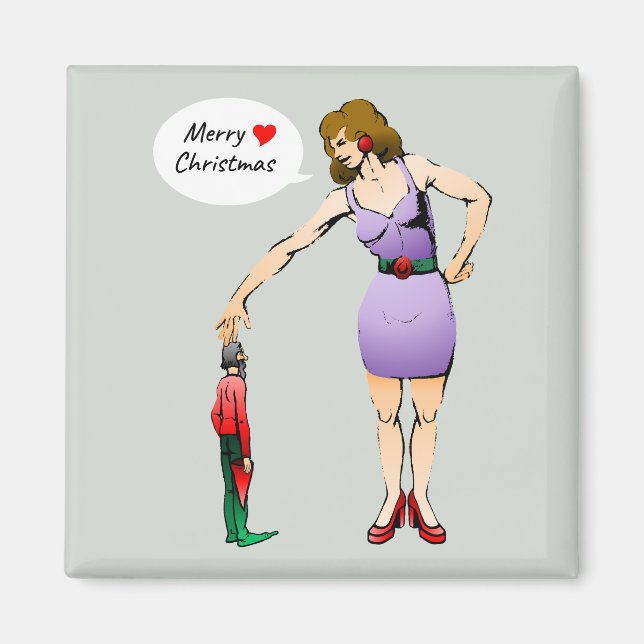 Aimant Joyeux Noël Petit Lutin  (Devant)