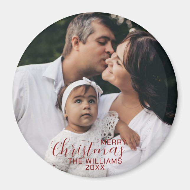 Aimant Joyeux Noël Photo de Famille (Devant)