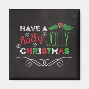 Aimant Joyeux Noël rustique sur tableau noir