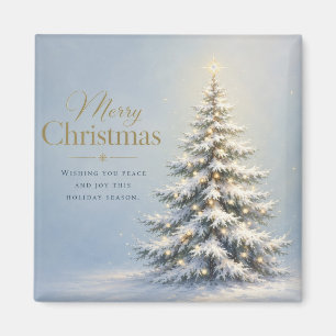 Aimant Joyeux Noël Sapin enneigé