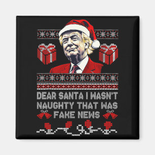 Aimant Joyeux Noël Trump Cher Père Noël Fake News Drôle X