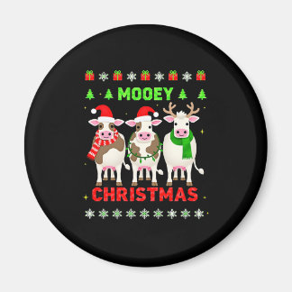 Aimant Joyeux Noël Vache Noël Sweat Ugly Pyjama