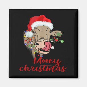 Aimant Joyeux Noël Vache T Shirt Génisse Agriculteur Xmas