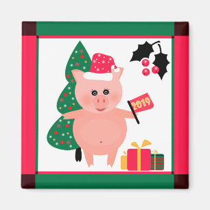 Aimant Joyeux Nouvel An 2019 Symbole chinois Cochon