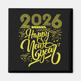 Aimant Joyeux Nouvel An 2026 Chargement de Fireworks Part