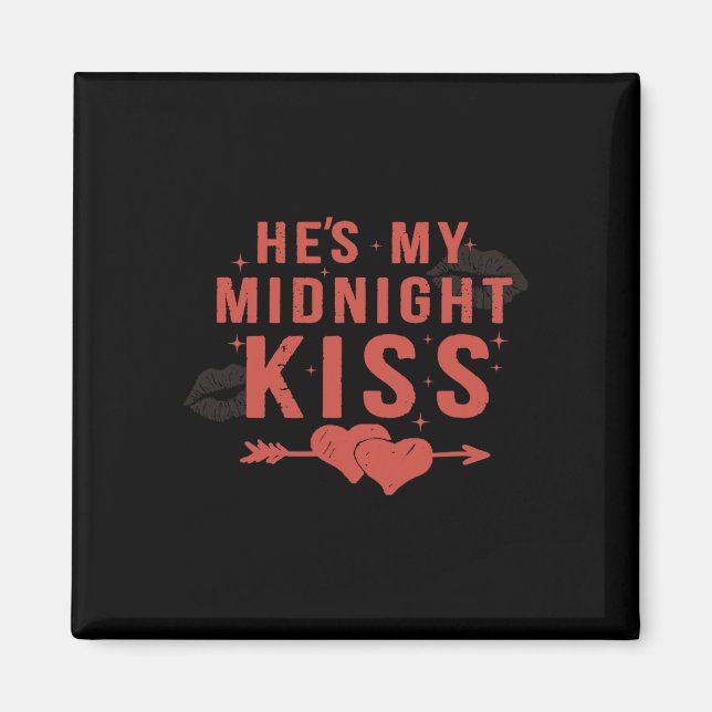 Aimant Joyeux Nouvel An Couples Il est mon baiser de minu (Devant)