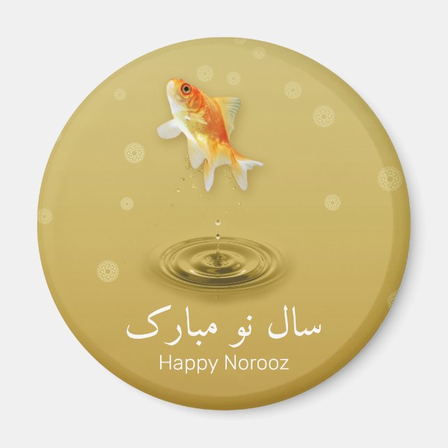 Aimant Joyeux Nouvel An persan Norooz Fish (Devant)