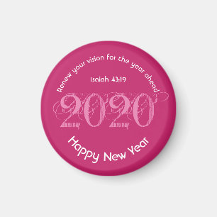 Aimant Joyeux Nouvel An RENOUVELÉ VISION 2020 STylish PIN