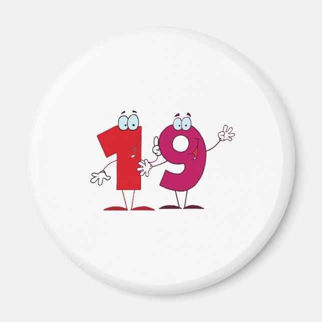 Aimant Joyeux numéro 19 (Devant)