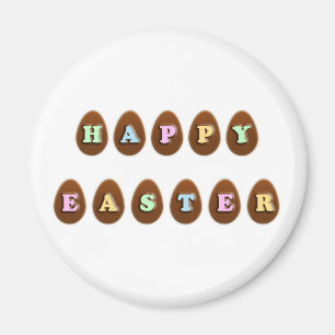 Aimant Joyeux oeufs au chocolat de Pâques
