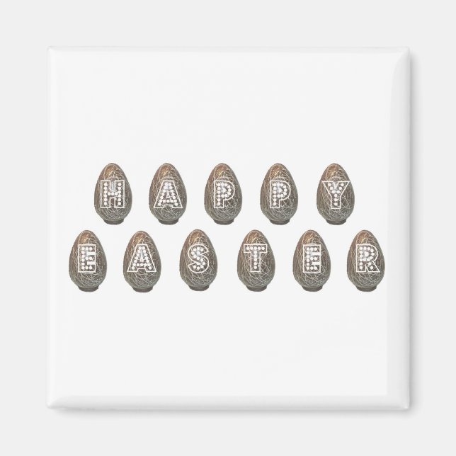 Aimant Joyeux oeufs de Pâques (Devant)