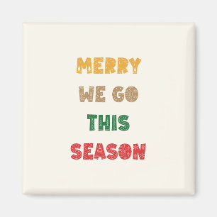 Aimant Joyeux on y va, Joyeux Noël, Noël, Rétro