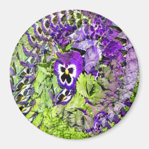 Aimant Joyeux Pansies...