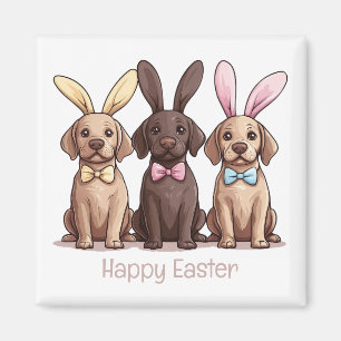 Aimant Joyeux Pâques Labrador Retriever Chiens Bunny Ears