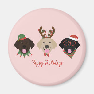 Aimant Joyeux Pawlidays Labrador Retriever Dogs
