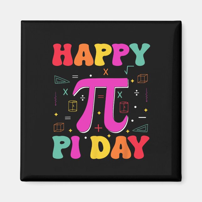 Aimant Joyeux Pi Day Kids Math Enseignants Professeur étu (Devant)