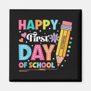 Aimant Joyeux Premier Jour De L'École Crayon Enseignant C