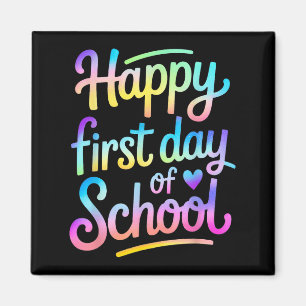 Aimant Joyeux Premier Jour De L'École Retour À L'École Ét