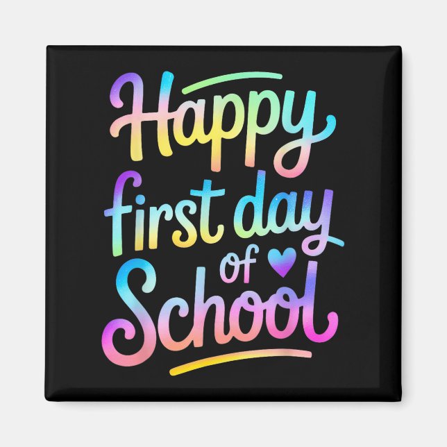 Aimant Joyeux Premier Jour De L'École Retour À L'École Ét (Devant)