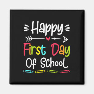 Aimant Joyeux premier jour d'école drôle de rentrée scola