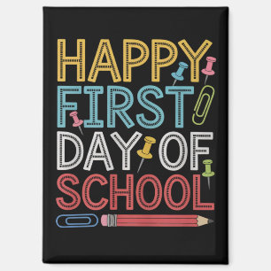 Aimant Joyeux premier jour d'école Retour à l'école