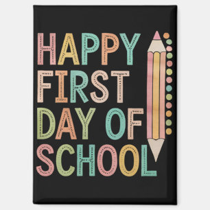 Aimant Joyeux premier jour d'école Retour à l'école
