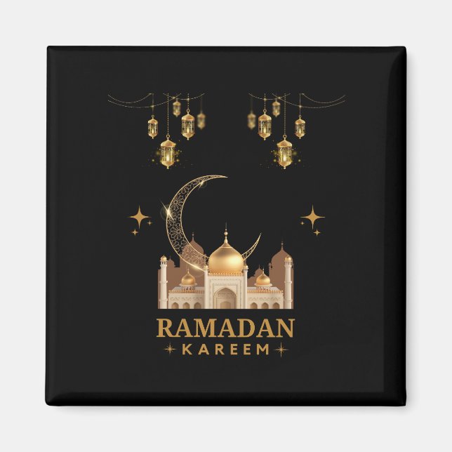 Aimant Joyeux Ramadan Kareem - Aïd Moubarak Salutations (Devant)