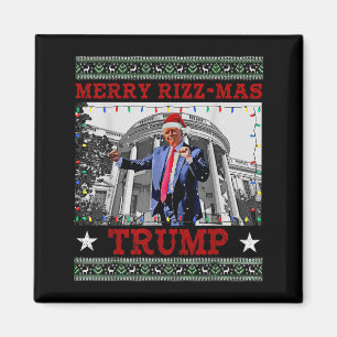 Aimant Joyeux Rizzmas Trump Drôle Humoristique Danse de T