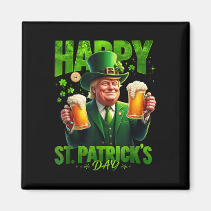 Aimant Joyeux Saint-Patricks Day Trump Shamrock Saint-Pau