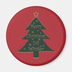 Aimant Joyeux sapin décoré de Noël