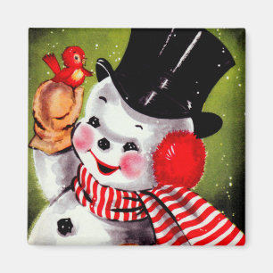 Aimant Joyeux Snowman Vintage