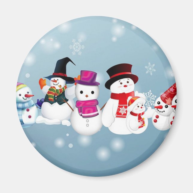 Aimant Joyeux Snowmen (Devant)