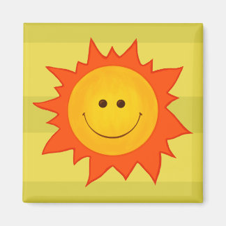 Aimant Joyeux soleil souriant