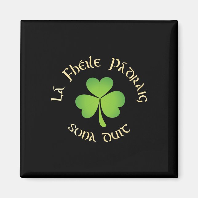 Aimant Joyeux St Patrick à toi Happy St Patricks Day  (Devant)