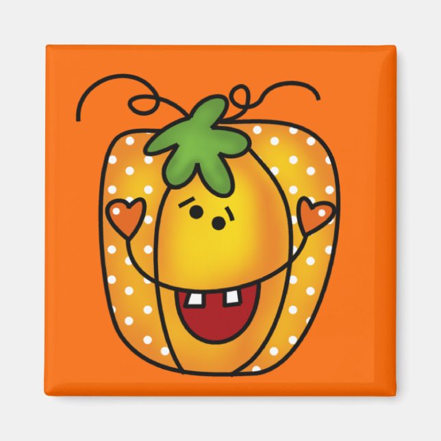 Aimant Joyeux tee-shirts et cadeaux Jack-o'-lantern (Devant)
