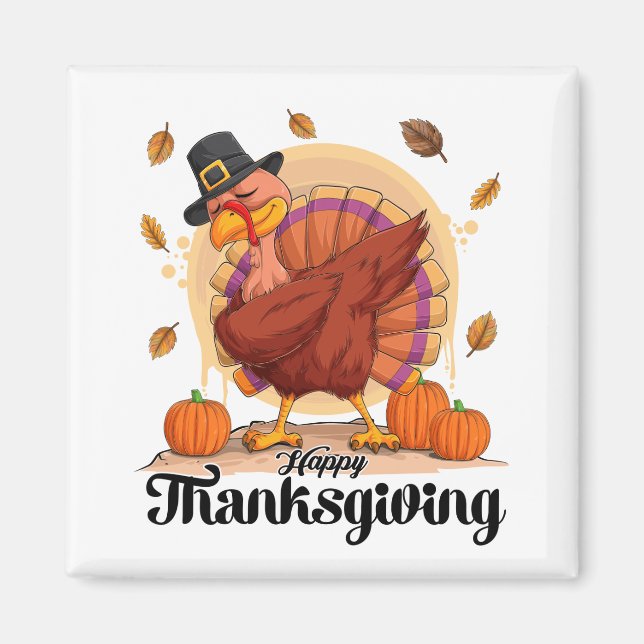Aimant Joyeux Thanksgiving  (Devant)
