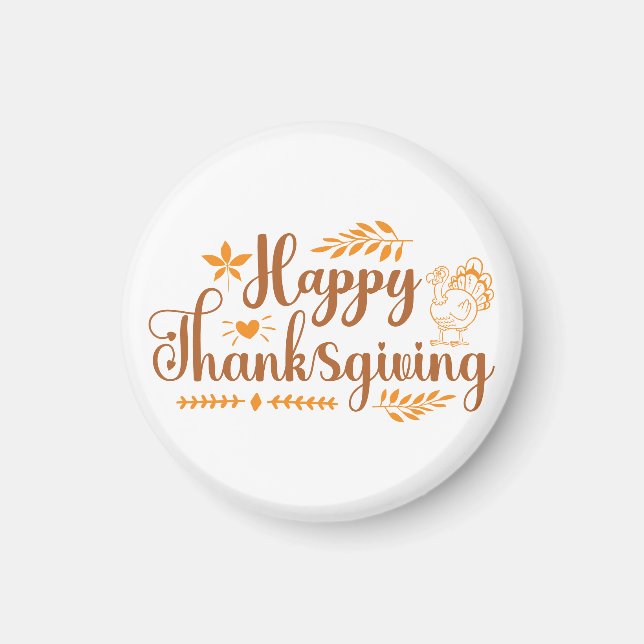 Aimant Joyeux Thanksgiving (Devant)