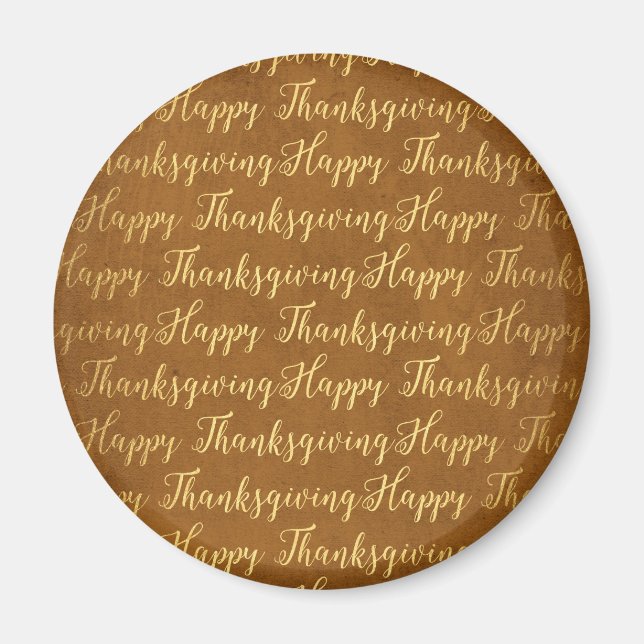 Aimant Joyeux Thanksgiving écriture (Devant)